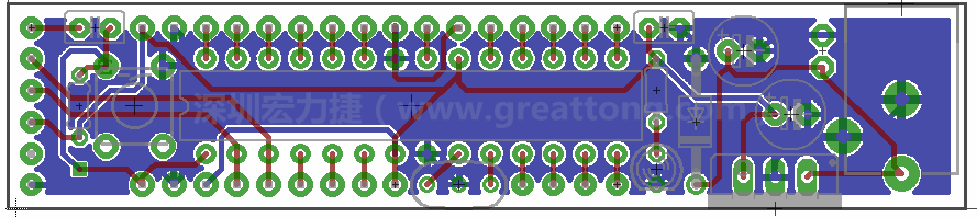 以上就是布線的所有步驟了。接下來(lái)就只剩下絲印（silk-screen）、建立Gerber檔跟drill檔和送去印刷電路板廠制作的步驟。