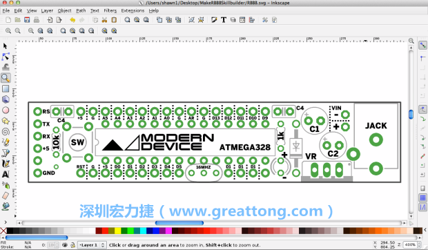 既然你有一個(gè)以電路板為背景的清晰影像了，使用向量工具將要絲印的圖像畫在上面吧，下面有一個(gè)例子。