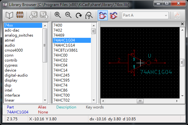  library 包含多個component (schematics symbol)。