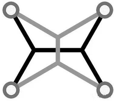 灰色Steiner樹不是最優(yōu)的，但黑色Steiner樹是最優(yōu)的。